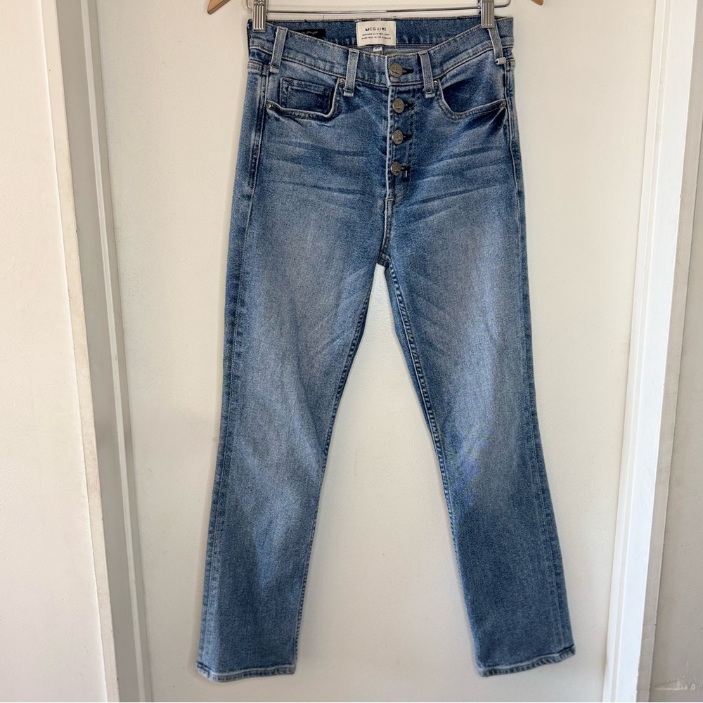 Anthropologie MCGUIRE Valletta Straight Denim Jeans Women’s 26 High Rise Preppy